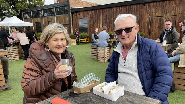 Janet Ott and Josef Ott are loving life in Melbourne after moving from Adelaide at the 2023 Mould Cheese Festival in Melbourne. Picture: Athos Sirianos.