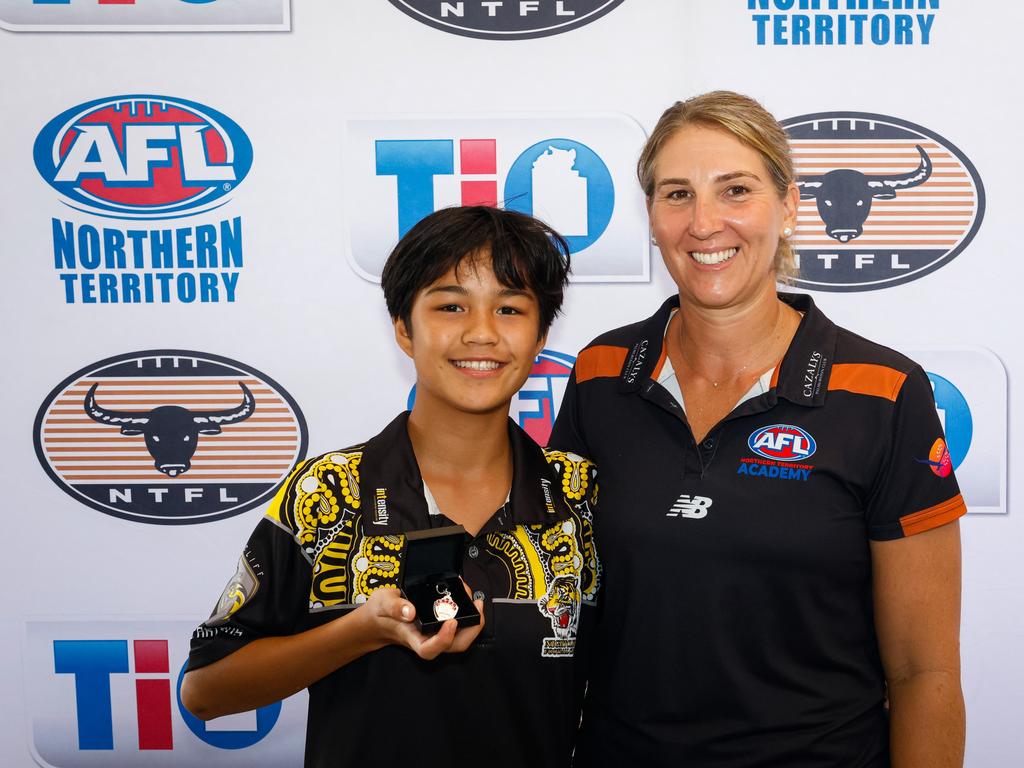 Nightcliff's Peggy Rock polled votes in every game this season to claim the best and fairest in convincing fashion. Picture: Celina Whan / AFLNT Media