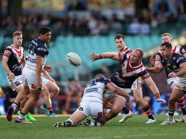 The Roosters may be able to retain Matthew Lodge on a cut-priced deal. Picture: Cameron Spencer/Getty Images