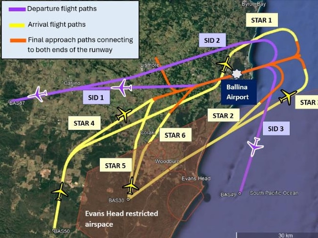 Preferred flight paths. Picture: Airservices Australia