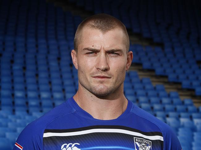 Canterbury-Bankstown Bulldogs new recruit Kieran Foran poses for a portrait at Belmore Sports Ground in Sydney, Monday, November 6, 2017. (AAP Image/Daniel Munoz) NO ARCHIVING