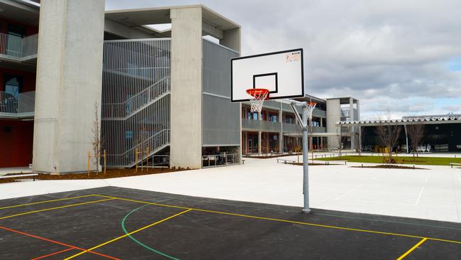 The new school also boasts plenty of playground space, including handball and basketball courts. Picture: Supplied