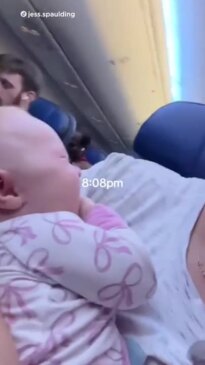 Mum documents flight where her baby cried the entire time