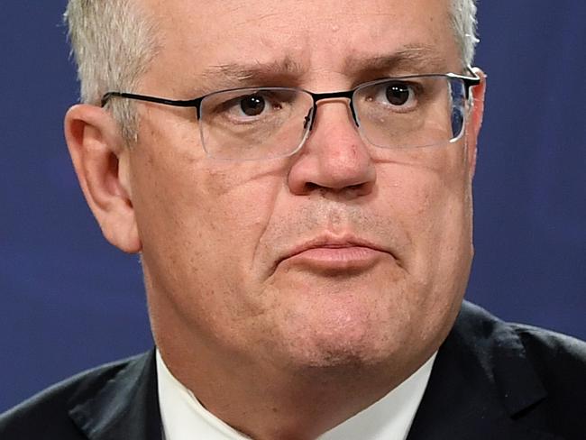 SYDNEY, AUSTRALIA - NCA NewsWire Photos SEPTEMBER, 18, 2020: PrIme Minister Scott Morrison speaks to media in Sydney. Picture: NCA NewsWire/Joel Carrett