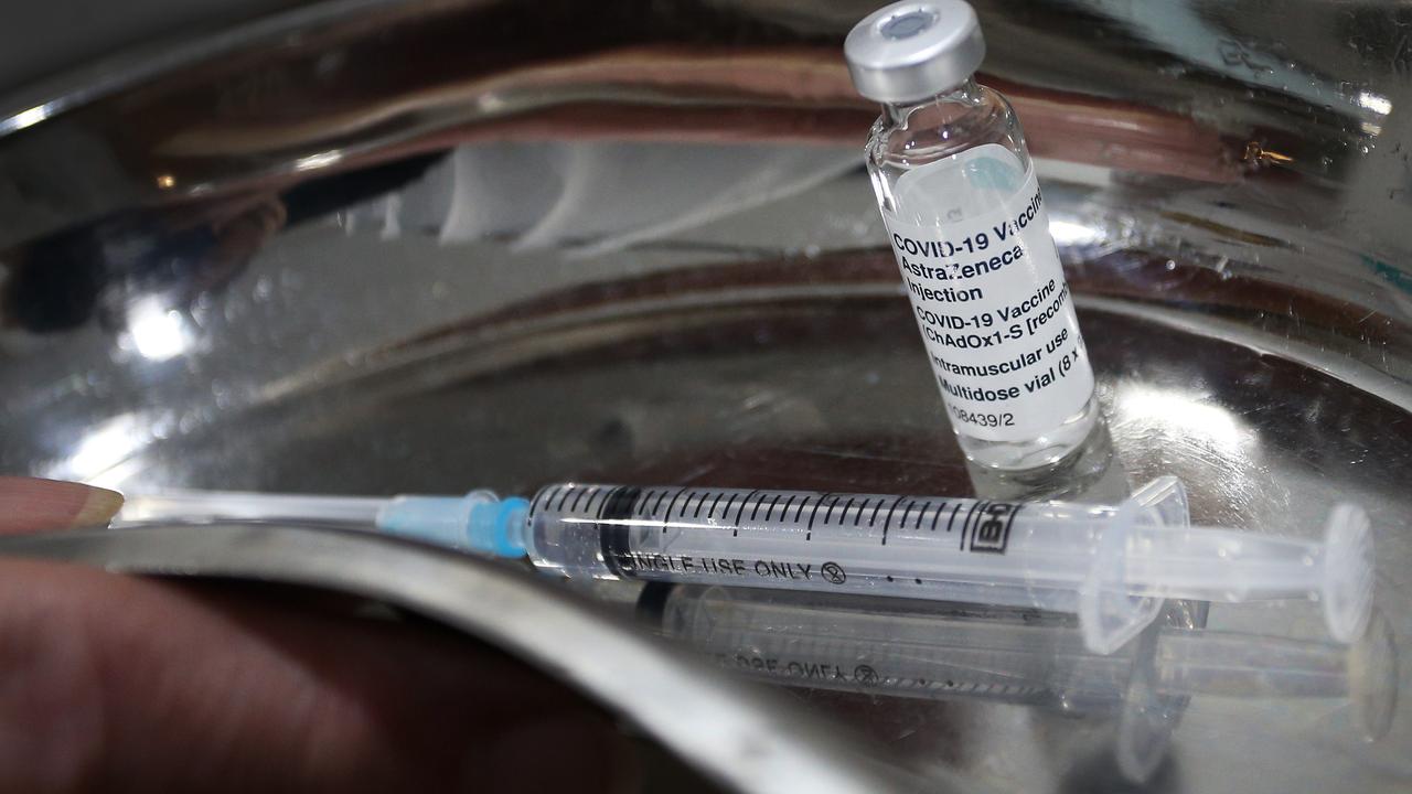 A COVID-19 AstraZeneca vaccine vial in the vaccine clinic at Sydney Road Family Medical Practice. Picture: Lisa Maree Williams