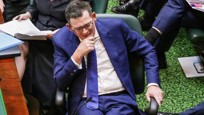 Slumped in his chair flipping the budget papers through his fingers you’d swear he was thinking of that next round of golf. Picture: Ian Currie