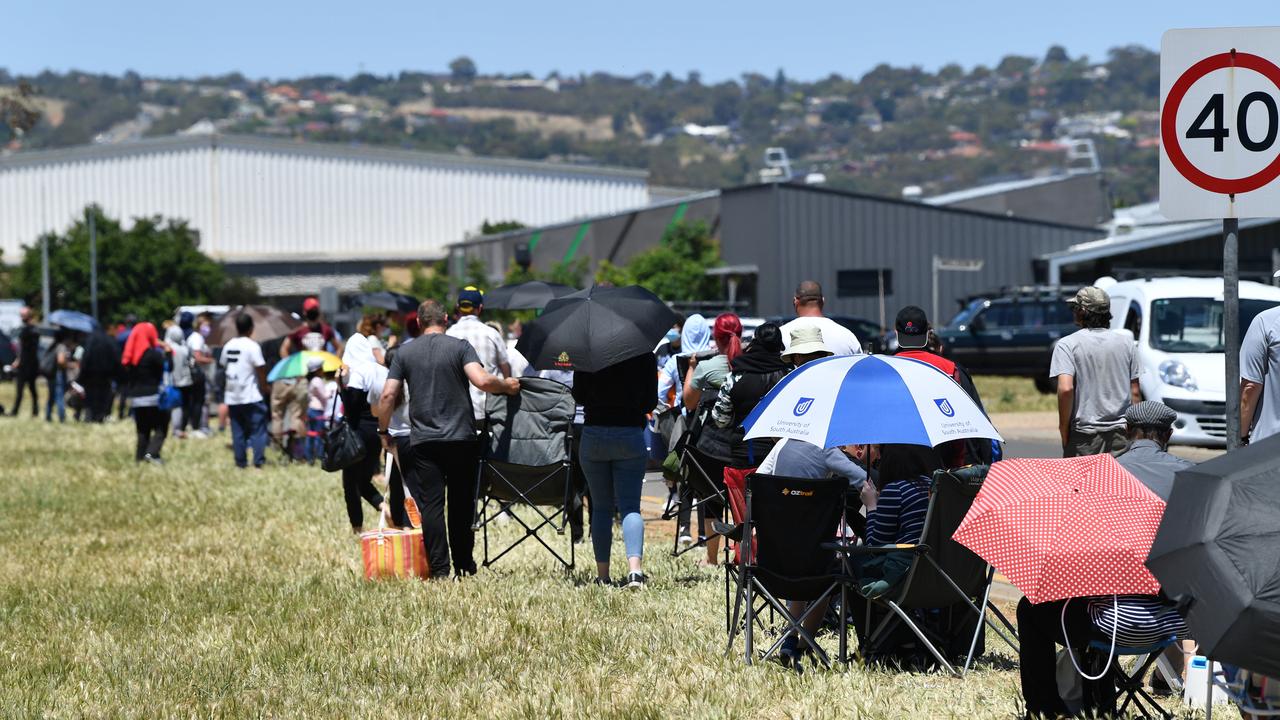 Massive testing queues have been seen in Adelaide. Picture: David Mariuz/Getty Images