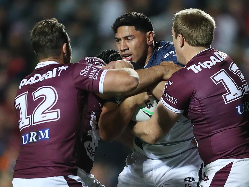 Jason Taumalolo ran for 130 metres in his 54 minutes. Picture: Mark Metcalfe/Getty Images