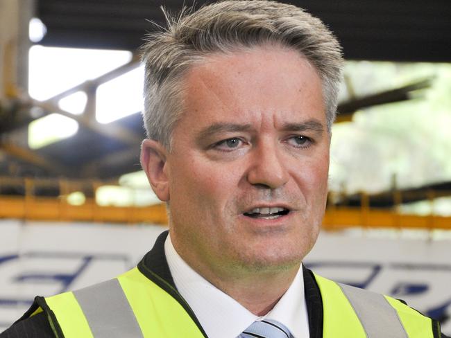 Acting Prime Minister Matthias Cormann speaks to the media at Legeneering Australia in Henderson, Perth, Friday, February 23, 2018. Senator Cormann was in Perth to drum up support for the Federal Government's proposed business tax cuts. (AAP Image/Sophie Moore) NO ARCHIVING