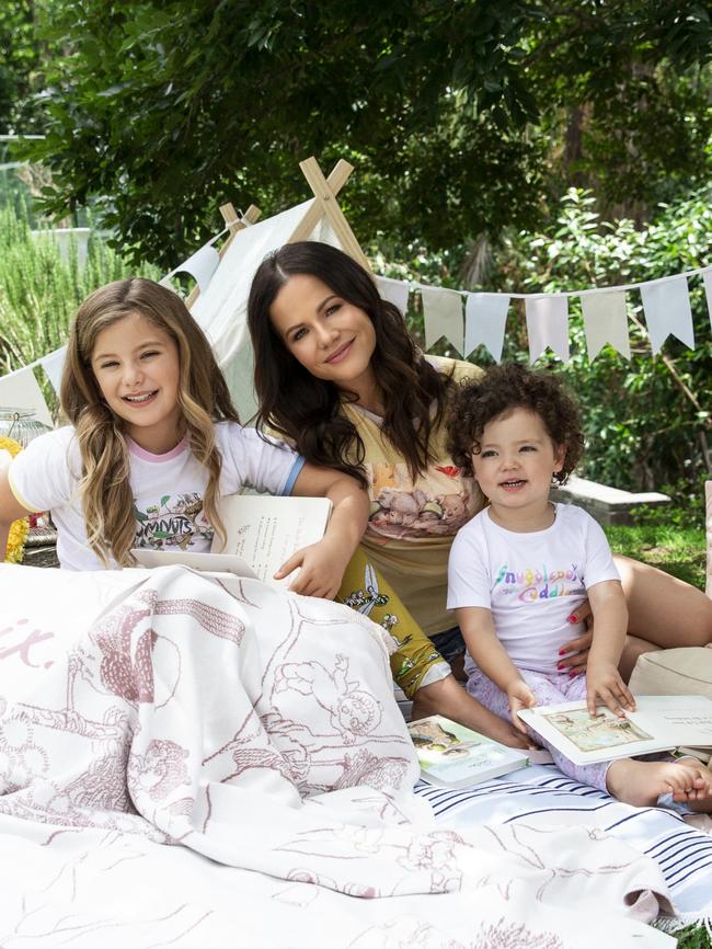 Tammin Sursok with her kids Phoenix and Lennon.