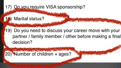 A Sydney company's 'extremely illegal' interview questions have been exposed. Picture: Reddit