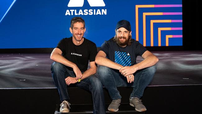 Atlassian co-founders Scott Farquhar and Mike Cannon-Brookes. Picture: Supplied