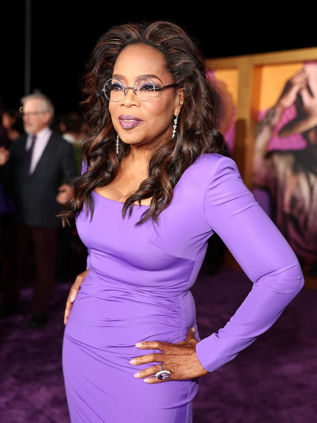 Oprah Winfrey at the premiere of The Color Purple in December 2023 in Los Angeles. Picture: Variety via Getty Images