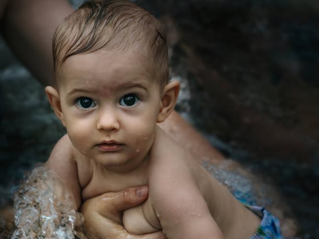 Vin, the first baby born at the re-opened Weipa birthing service. Picture: Supplied.