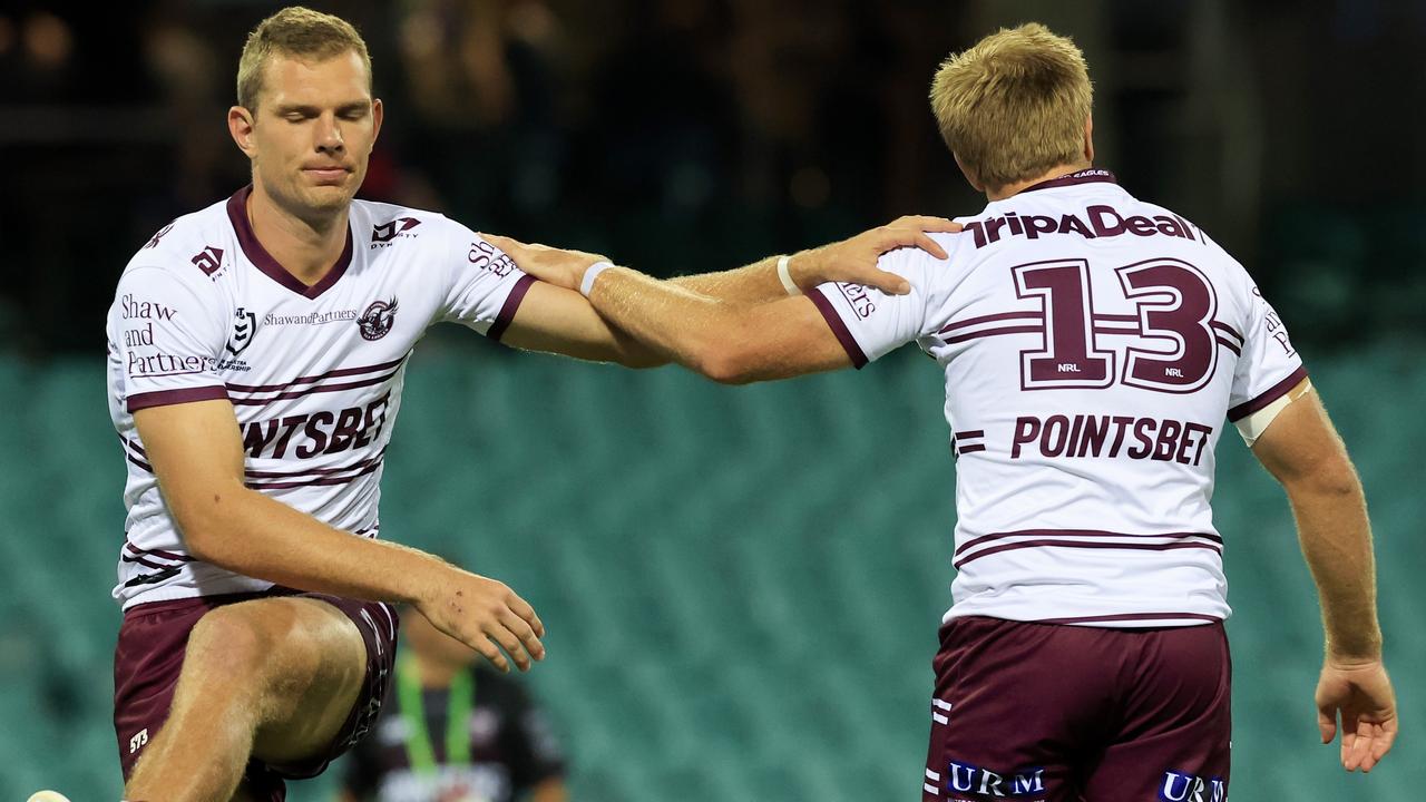 There are suggesttions Tom Trbojevic and Jake Trbojevic are growing frustrated with the Sea Eagles. Picture: Mark Evans/Getty Images