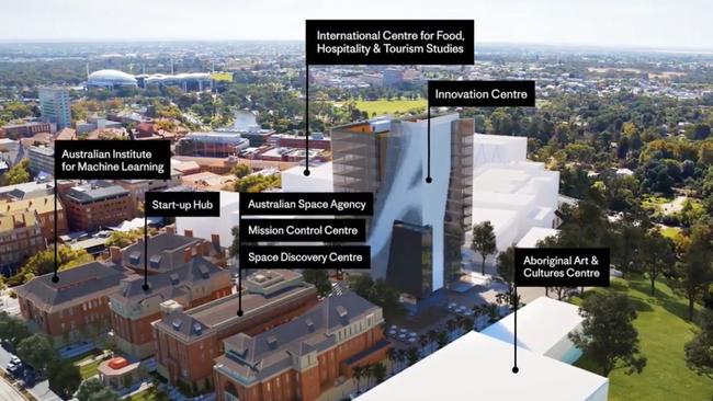 A screengrab from a government fly through videoof what is proposed in the Lot Fourteen development.