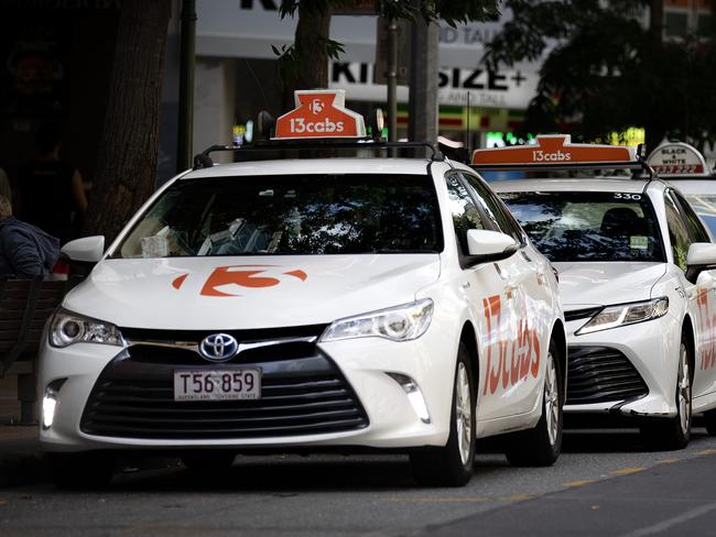 BRISBANE AUSTRALIA - NewsWire Photos MAY 7, 2021:  Stock images of taxis in the Brisbane CBD Picture: NCA NewsWire / Sarah Marshall