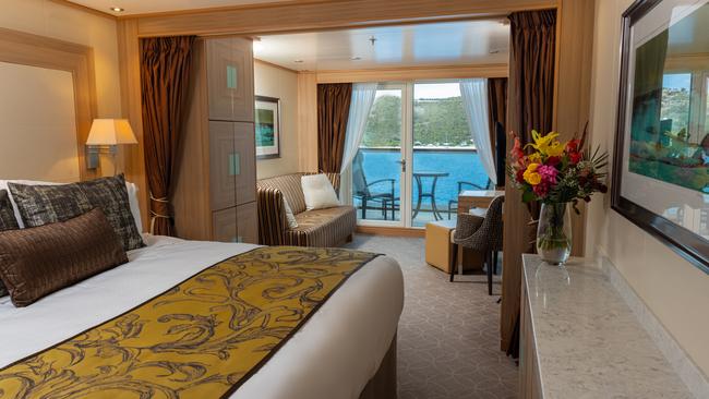 A veranda suite on Seabourn Odyssey.