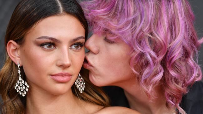 The Kid and Katarina Deme at the Grammy Awards in Las Vegas in April. Picture: AFP