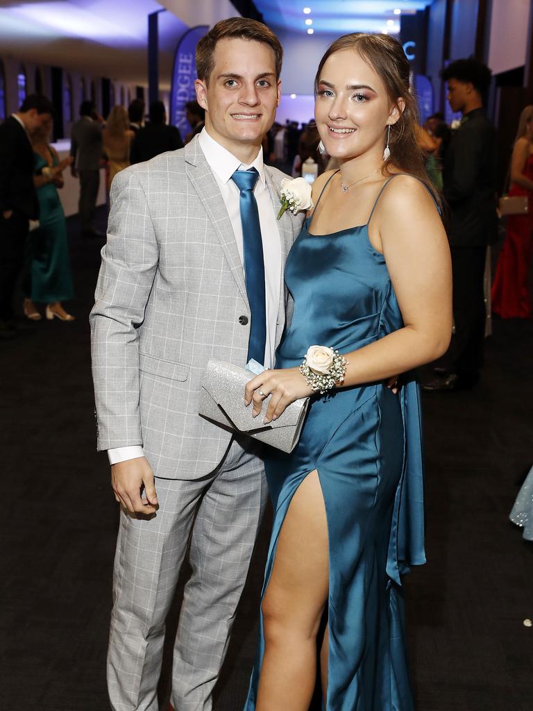 Sean Power and Lauren Giesenberg pictured at the 2021 Nudgee College year 12 formal, Royal International Convention Centre Brisbane 19th of September 2021. (Image/Josh Woning)