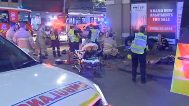 Five people have been taken to hospital. Picture: Seven News