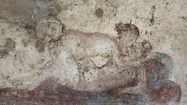 Excavations of Pompeii (Naples) December 7, 2016 Open the small lupanare with his new frescoes to erotic wallpaper Ph: Fotonews / Renna Ref: SPL1403469 071216 Picture by: Fotonews / Splash News / Renna Splash News and Pictures Los Angeles: 310-821-2666 New York: 212-619-2666 London: 870-934-2666 photodesk@splashnews.com