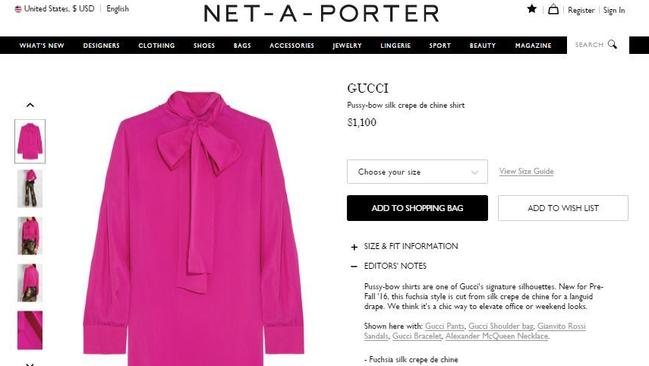 The shirt is available on Net-A-Porter.