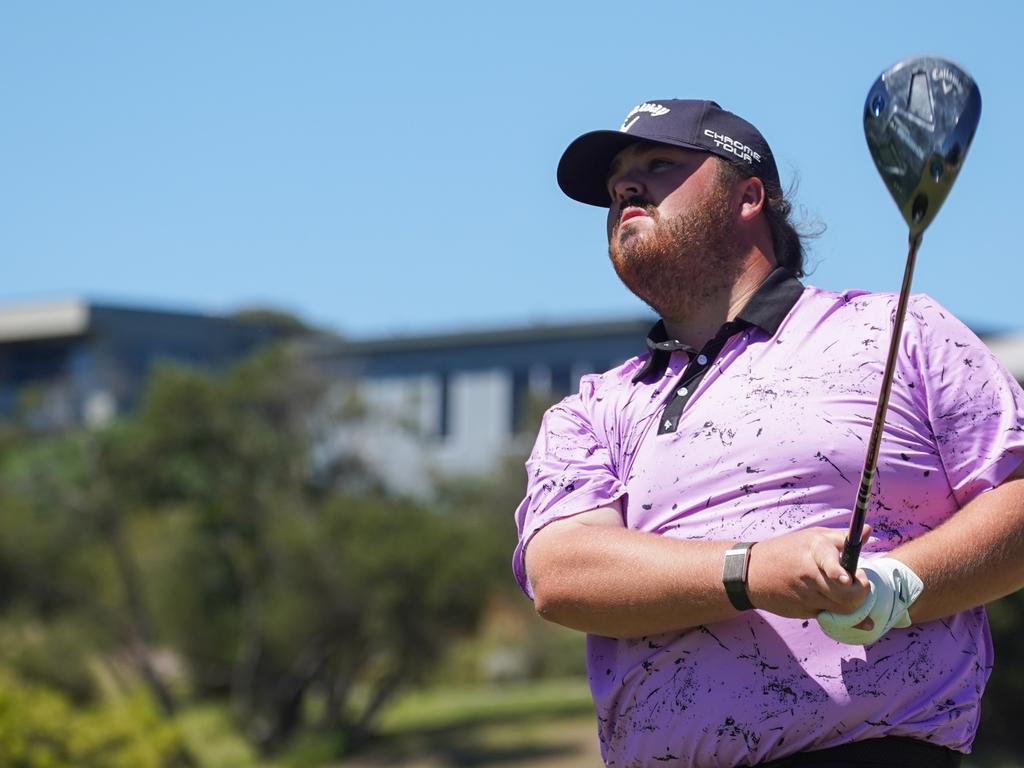 Corey Lamb is one shot behind the leader. Picture: Golf Australia