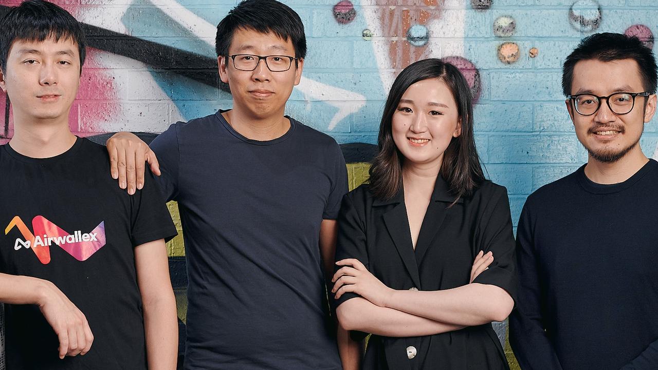Airwallex founders L-R Xijing Dai, Jack Zhang, Lucy Liu, Max Li. Picture: Supplied
