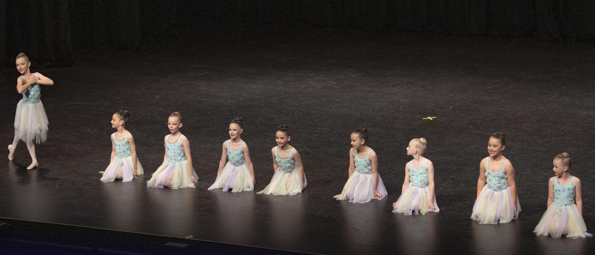 The Allenby Dance Studio. 8 years or under Neo-Classical/Slow Modern group. The 76th City of Toowoomba Eisteddfod. Friday, August 5, 2022. Picture: Nev Madsen.