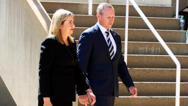 Queensland Premier Annastacia Palaszczuk and Energy Minister Mick de Brenni. Picture: David Clark