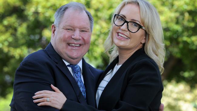 Emma Page Campbell has stood by her husband Robert Doyle. Picture: Andrew Henshaw