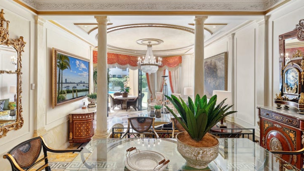 It is furnished in ornate style
