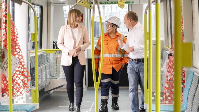 Transport Minister Jo Haylen (left) pictured on Sunday as she faced increasing pressure to step down. Picture: NCA NewsWire / Monique Harmer