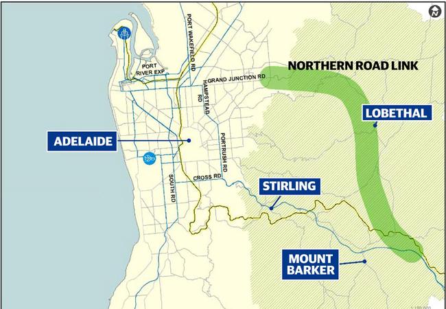 Option 2: A 37km road connecting Mount Barker and Hope Valley.