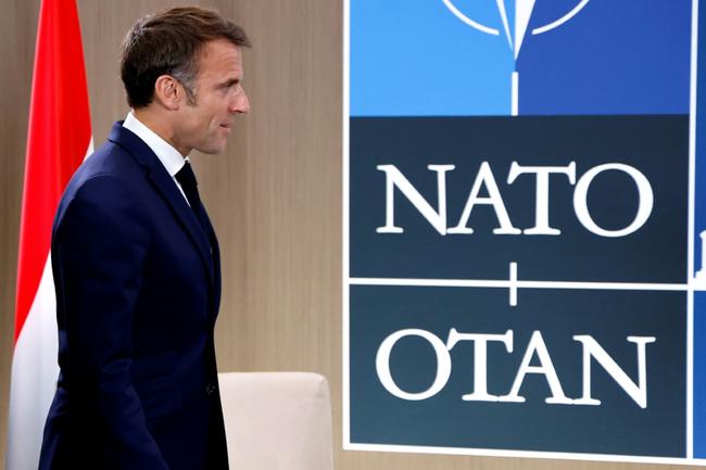 Macron did not speak to the press at the NATO summit in Washington