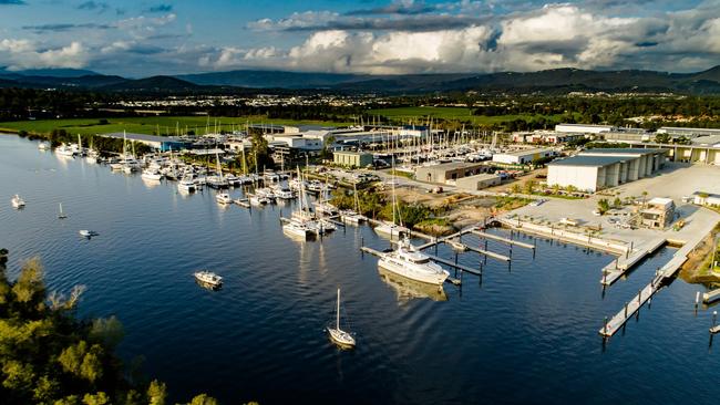 The Boat Works new $100 superyacht shipyard and marina in Coomera has berthing for 15 superyachts up to 50 metres and berthing for vessels up to 70-metres. Picture: Supplied.