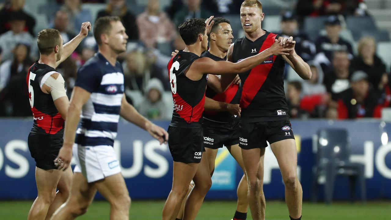 Big man Peter Wright has made a good impact in his first pre-season at Essendon and will play in Round 1. Picture: Darrian Traynor/Getty Images