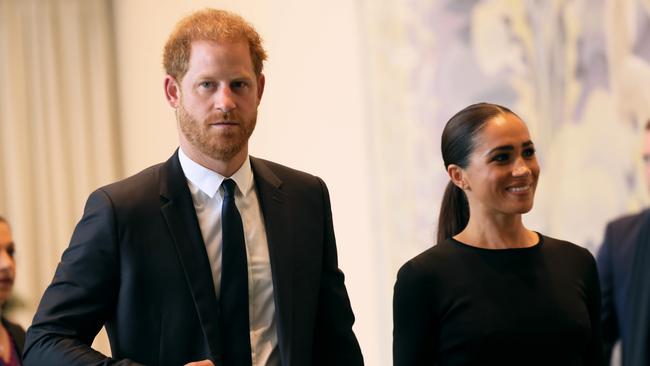 Prince Harry, Duke of Sussex and Meghan, Duchess of Sussex. (Photo by Michael M. Santiago/Getty Images)