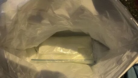 Drugs found in a car boot at a border checkpoint in Tugun. Photo: Queensland Police