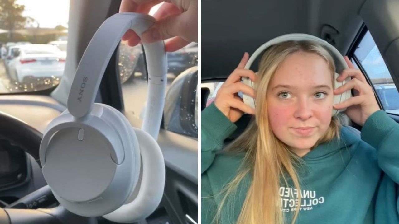 Save a huge $44 on Sony Wireless Noise cancelling Headphones. Picture: TikTok /@gemmsyy