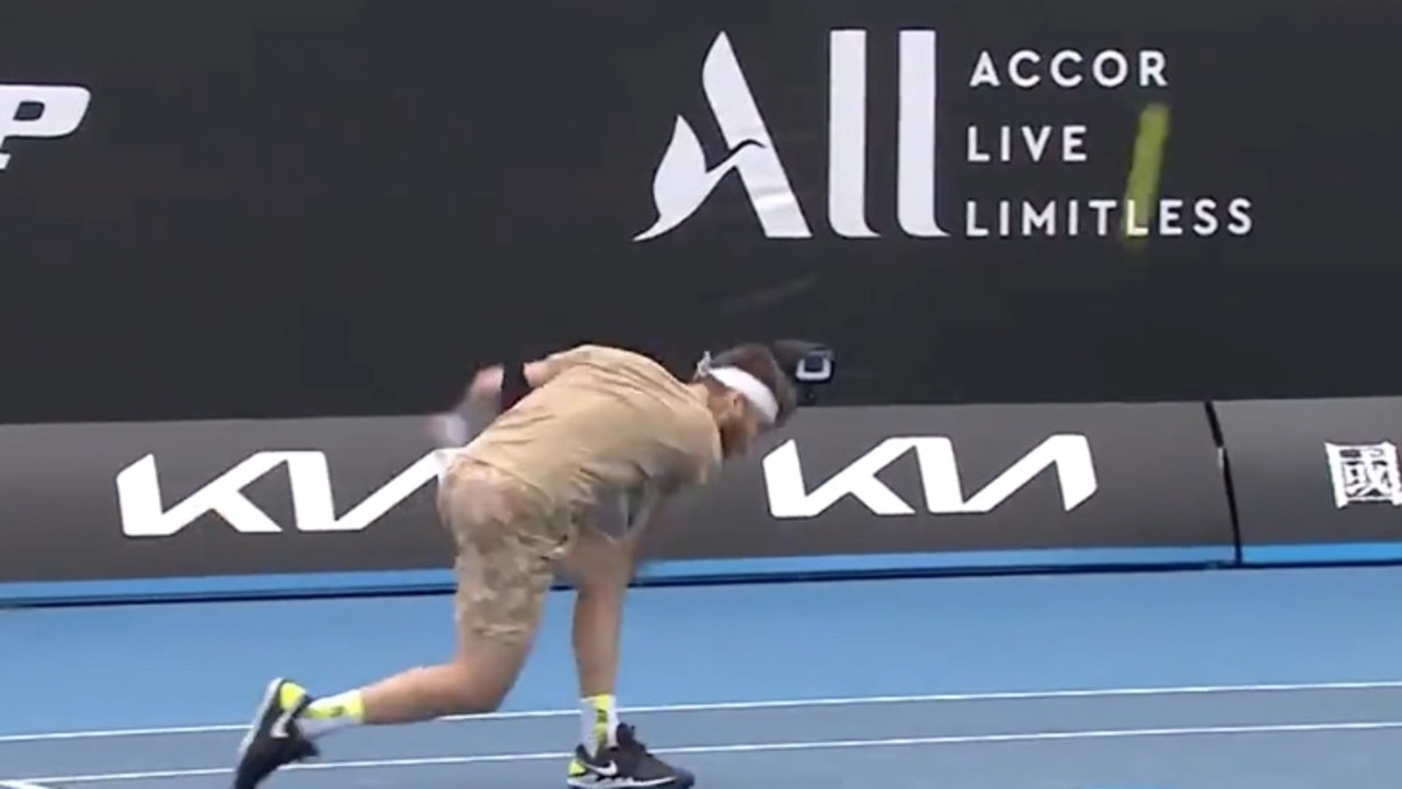 Australian Open 2021, tennis news Corentin Moutet, breaks racquet, yells at umpire, John Millman, underarm serve, sleeping during changeover