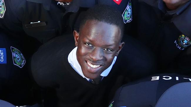 Martin Duku in 2018, when he graduated as a SAPOL officer. Picture Supplied