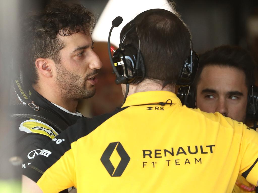 Ricciardo ended up in the garage far earlier than he’d hoped.