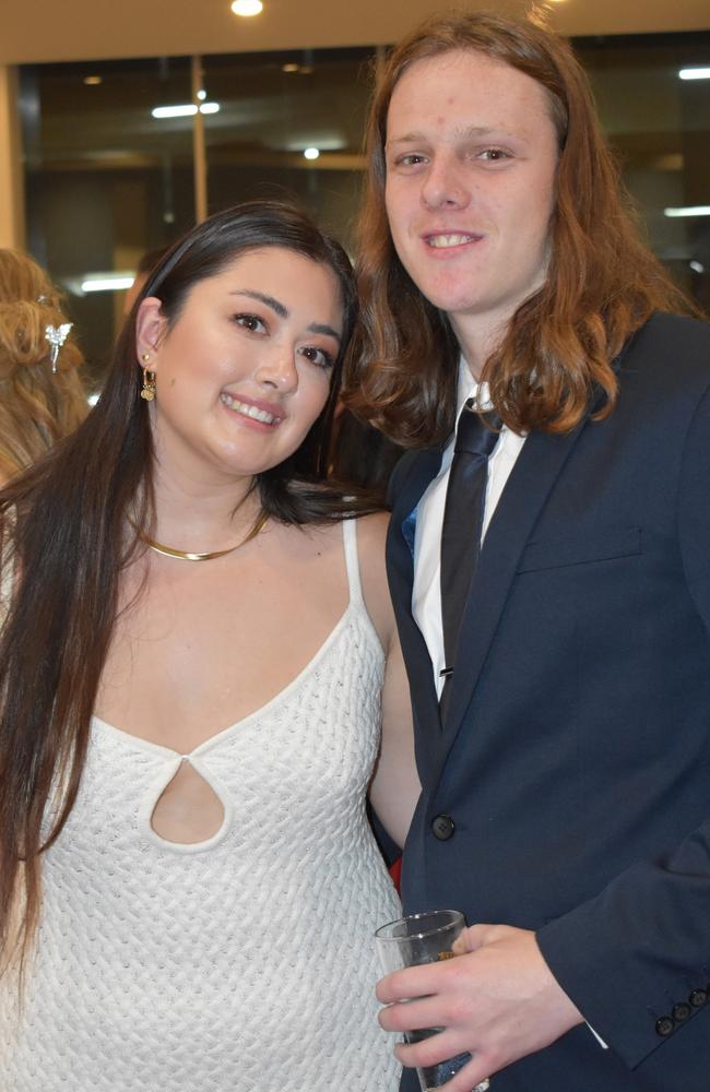 Harry Blanche and Tamara Cuthbert at the 2022 Maroochydore State High formal.