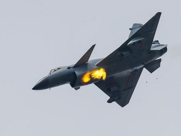 A Chinese designed-and-built J-10 fighter. There are claims Beijing is seeking to apply stealth coatings to these jets to improve their effectiveness and extend their service lives. Picture: Chinese state media