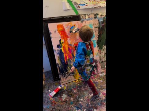 140624_Toddler's paintings sell for up to $16K