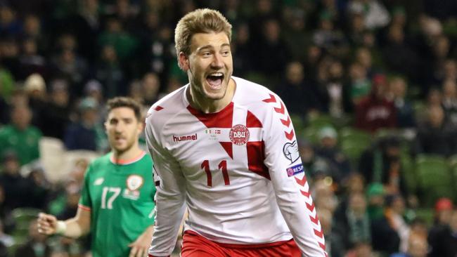 Former Arsenal man Nicklas Bendtner is still banging in goals for Denmark.