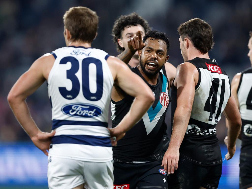 Willie Rioli was one of Port Adelaide’s matchwinners. Picture: Michael Willson/AFL Photos via Getty Images