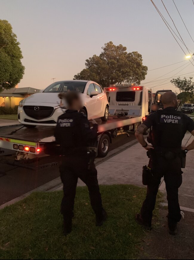 Allegedly stolen cars were seized by police.